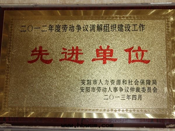 2012年(nián)先(xiān)進(jìn)單位(wèi)
